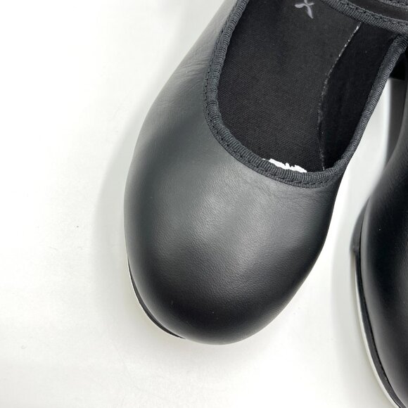 6W 6 WIDE‎ WIDTH Capezio Women's 3800 Black Leather Mary Jane Dance Tap Shoes - Picture 4 of 14